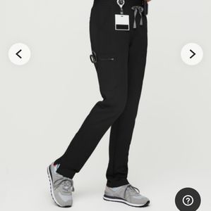 Figs Yola skinny scrub pants black